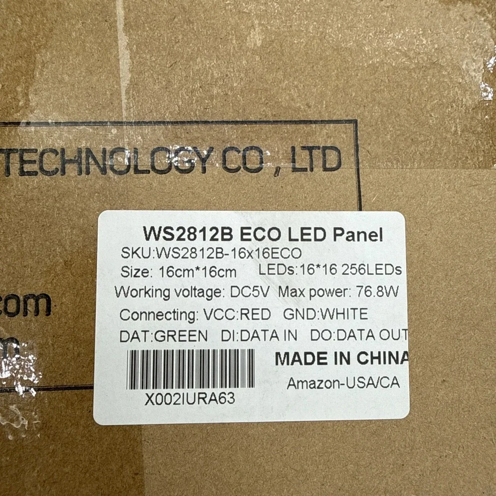Lot of 4 WS2812B LED Matrix Panels 16x16 & 8x32 256 Pixels Addressable New